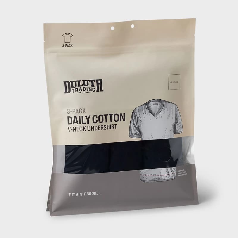 Men's Daily Cotton V-Neck Undershirt 3-Pack