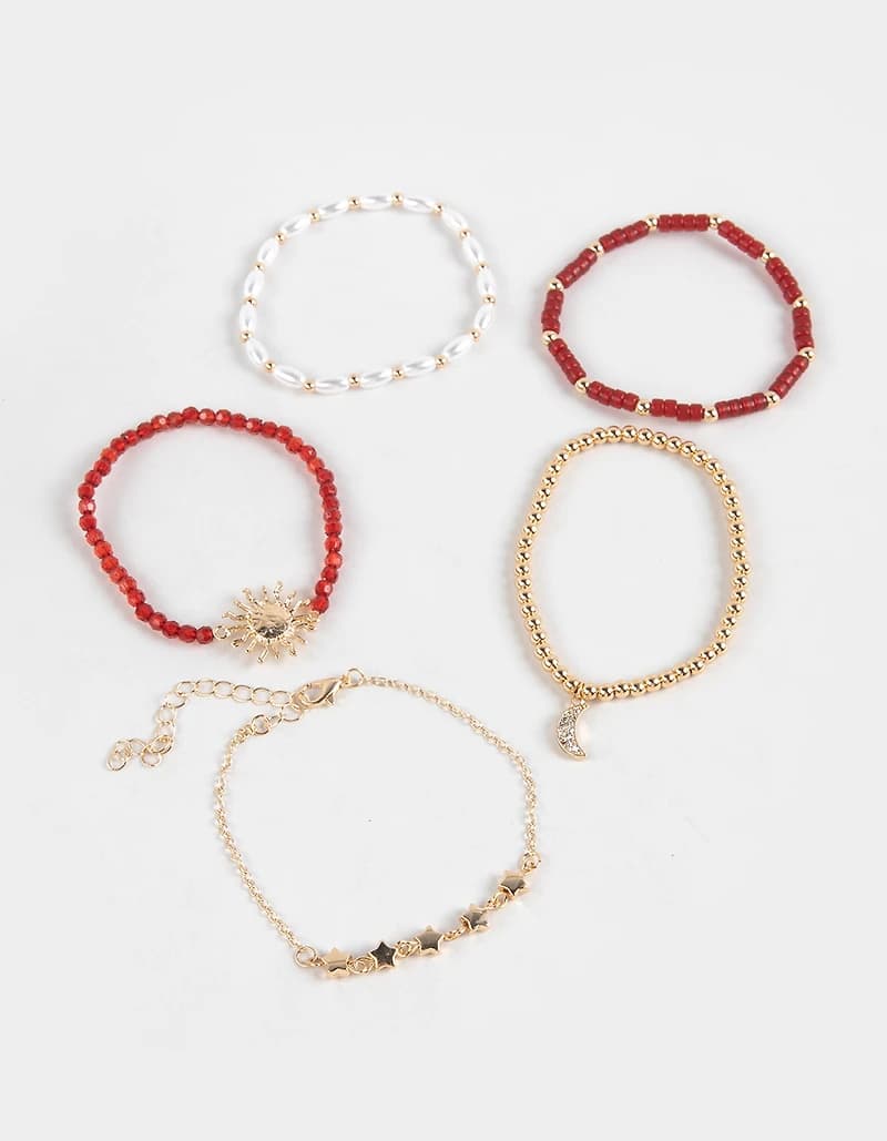 FULL TILT Celestial Charm/Beaded Bracelets - GOLD
