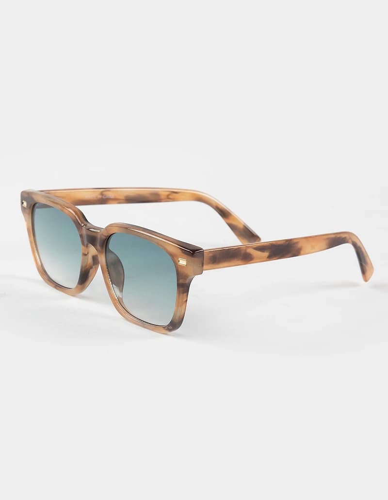 RSQ Classic Square Light Lens Sunglasses - TORTOISE