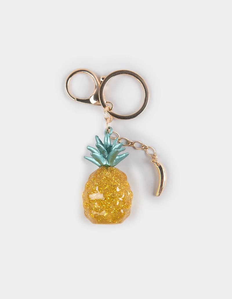 FULL TILT Pineapple Bag Charm - GOLD/YELLOW