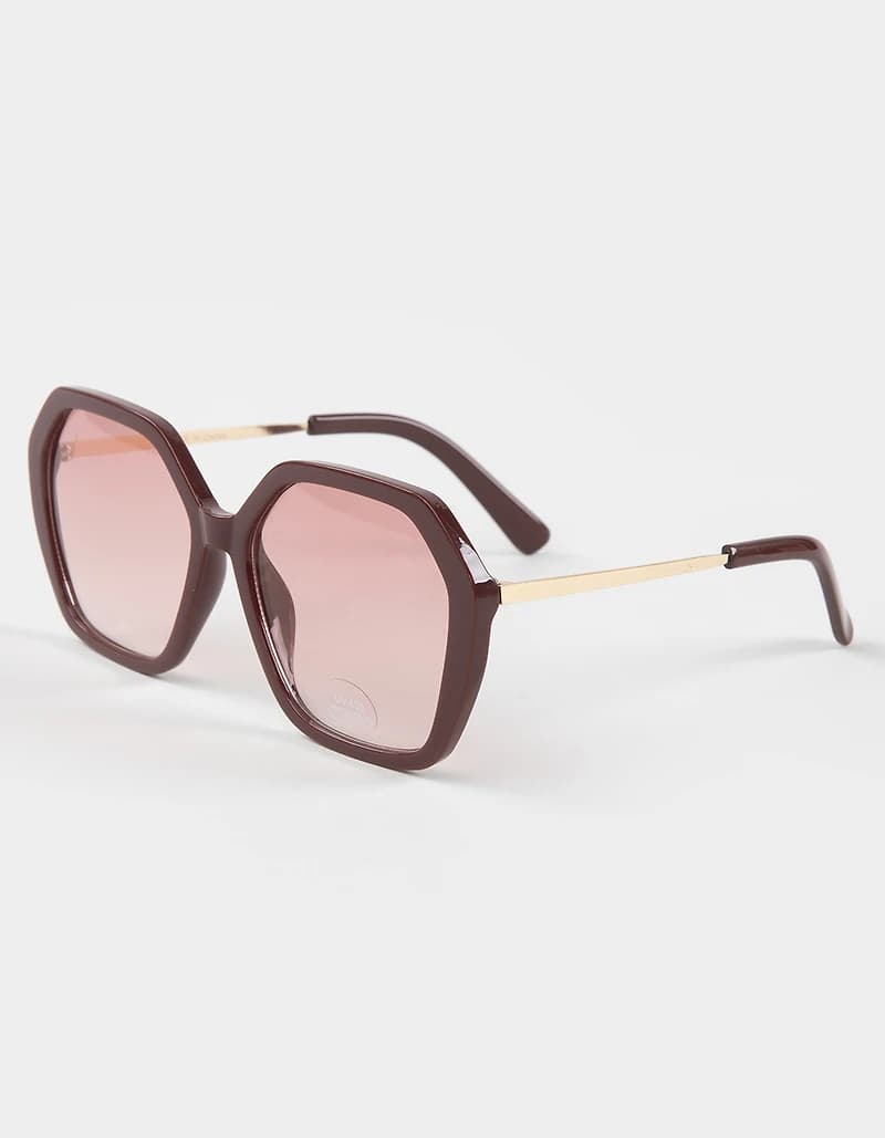 RSQ Oversized Sunglasses - MAUVE