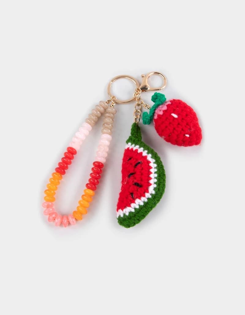 FULL TILT Watermelon Strawberry Bag Charm - RED COMBO