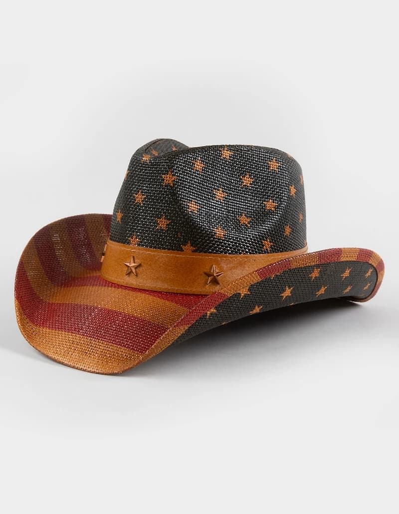 Americana Womens Cowboy Hat - RED COMBO