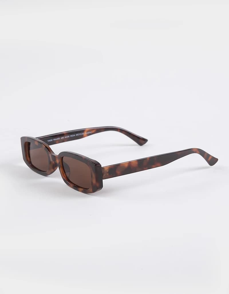 RSQ Rectangle Plastic Sunglasses - TORTOISE