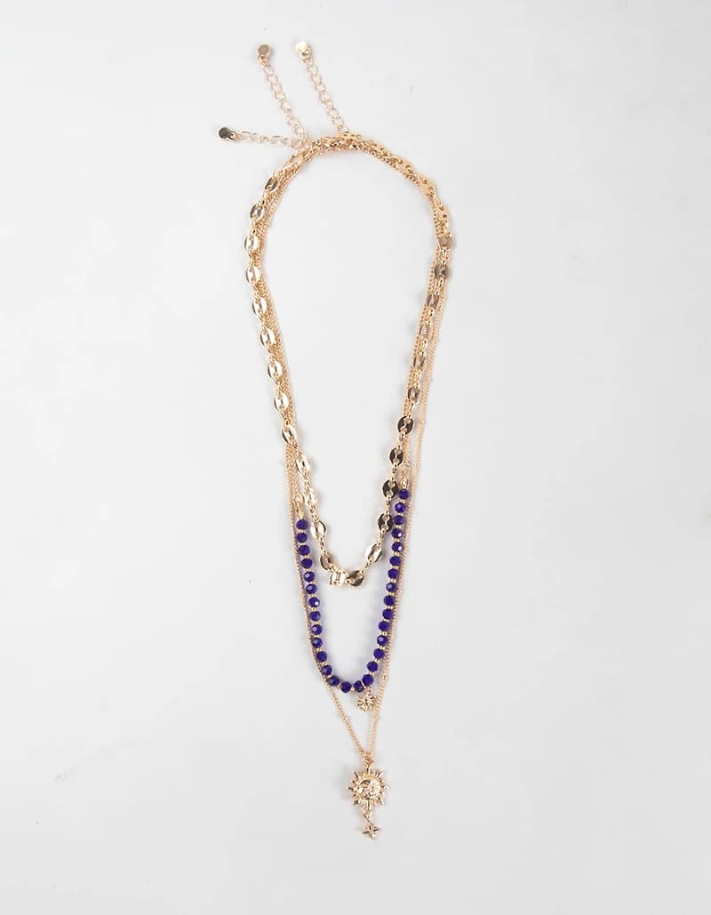 FULL TILT Layered Celestial Necklace - GOLD