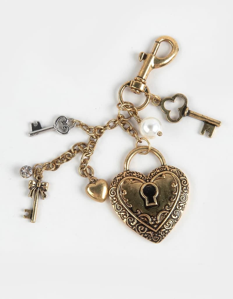 FULL TILT Locket Keys Bag Charm - GOLD