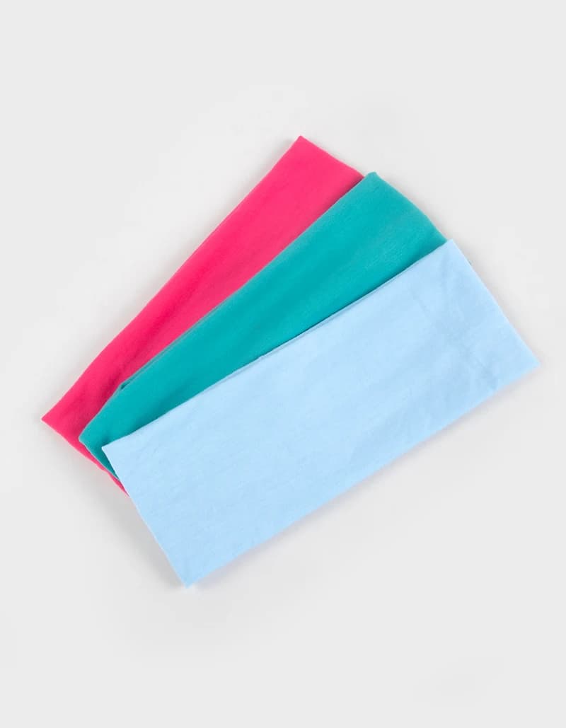 FULL TILT 3 Pack Solid Butter Soft Headbands - MULTI