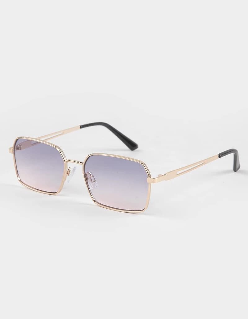RSQ Square Metal Sunglasses - GOLD