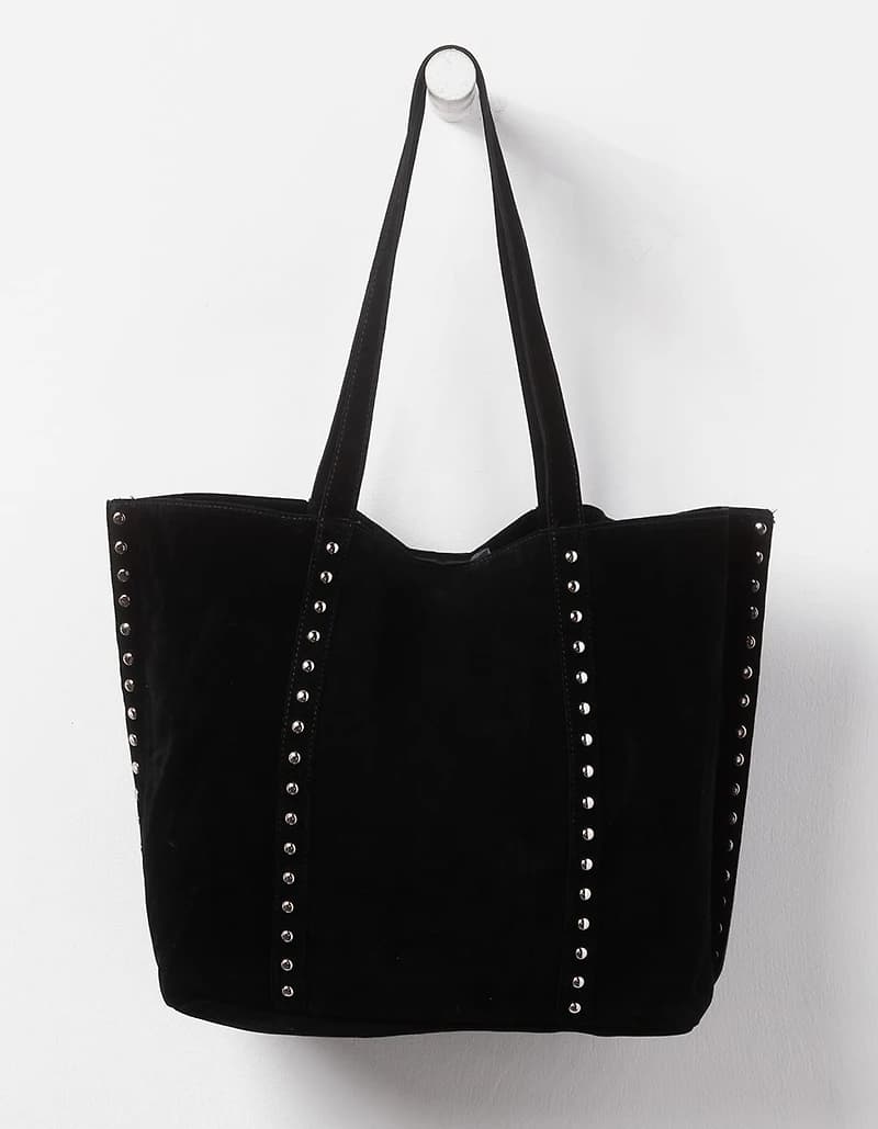 Studded Tote Bag - BLACK