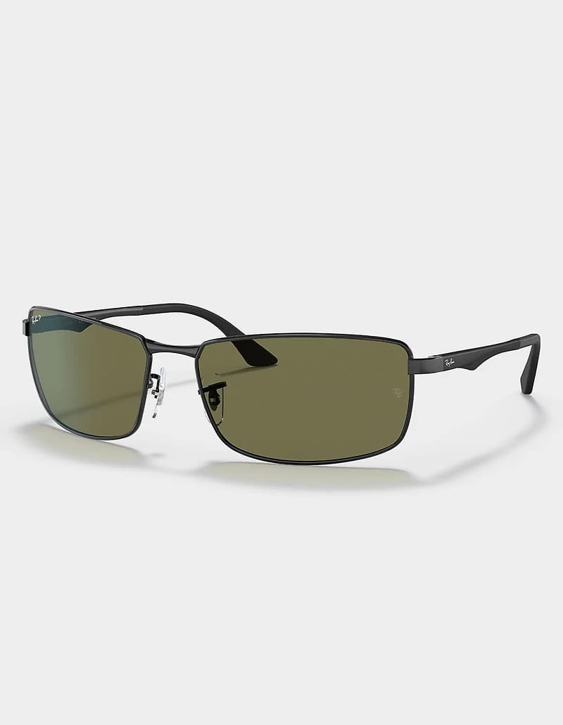 RAY-BAN RB3498 Polarized Sunglasses - BLACK