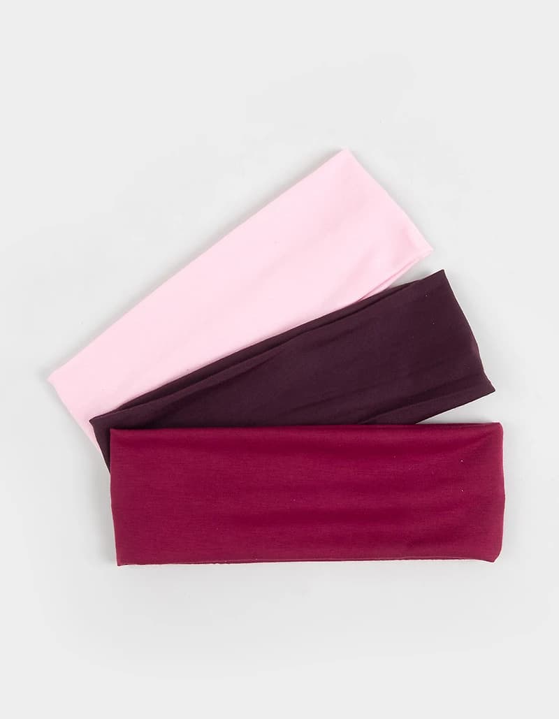 FULL TILT 3 Pack Soft Headbands - BURGUNDY